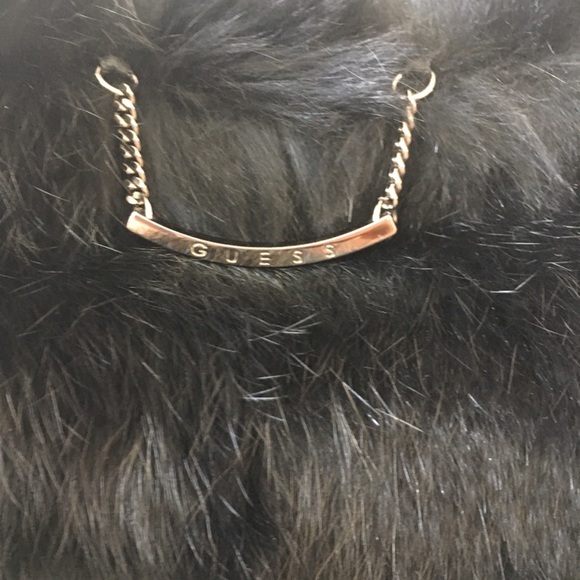 Guess Distressed Patch Leather/Rabbit Fur Women’s - Picture 2 of 8